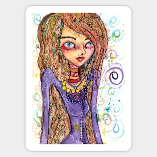 a person in a purple dress Sticker